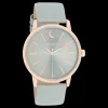Rosé goudkleurige OOZOO horloge met steengrijze leren band - C11040