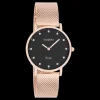 Rosé goudkleurige OOZOO horloge met metalen mesh armband - C20244
