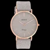 Rosé goudkleurige OOZOO horloge met taupe leren band - C20162