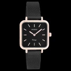 Rosé goudkleurige OOZOO horloge met metalen mesh armband - C20265