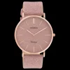 Rosé goudkleurige OOZOO horloge met oud roze leren band - C20161