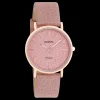 Rosé goudkleurige OOZOO horloge met oud roze leren band - C20201