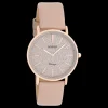 Rosé goudkleurige OOZOO horloge met zacht roze leren band - C20206