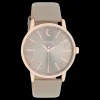 Rosé goudkleurige OOZOO horloge met taupe leren band - C11041