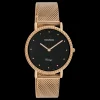 Rosé goudkleurige OOZOO horloge met metalen mesh armband - C20056
