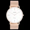 Rosé goudkleurige OOZOO horloge met metalen mesh armband - C9916
