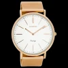 Rosé goudkleurige OOZOO horloge met metalen mesh armband - C8177