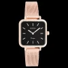 Rosé goudkleurige OOZOO horloge met metalen mesh armband - C10972