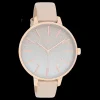 Rosé goudkleurige OOZOO horloge met licht taupe leren band - C11030