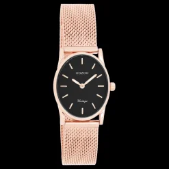Rosé goudkleurige OOZOO horloge met metalen mesh armband - C20260