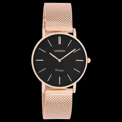 Rosé goudkleurige OOZOO horloge met metalen mesh armband - C9927