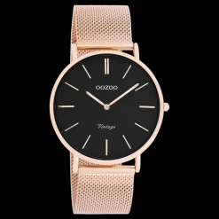 Rosé goudkleurige OOZOO horloge met metalen mesh armband - C9925
