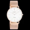 Rosé goudkleurige OOZOO horloge met metalen mesh armband - C9917