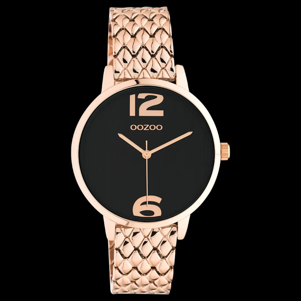 Rosé goudkleurige OOZOO horloge met roestvrijstalen armband - C11024