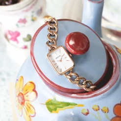 Rosé goudkleurige OOZOO horloge met schakelarmband - C11134