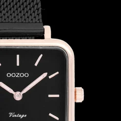 Rosé goudkleurige OOZOO horloge met metalen mesh armband - C20265