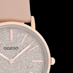 Rosé goudkleurige OOZOO horloge met zacht roze leren band - C20206