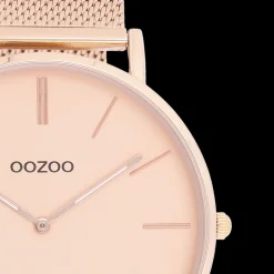 Rosé goudkleurige OOZOO horloge met metalen mesh armband - C9920