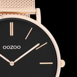 Rosé goudkleurige OOZOO horloge met metalen mesh armband - C9924