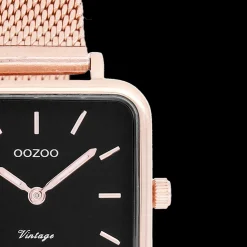 Rosé goudkleurige OOZOO horloge met metalen mesh armband - C10972