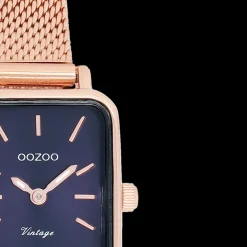 Rosé goudkleurige OOZOO horloge met metalen mesh armband - C10976