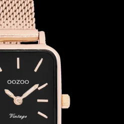 Rosé goudkleurige OOZOO horloge met metalen mesh armband - C20270