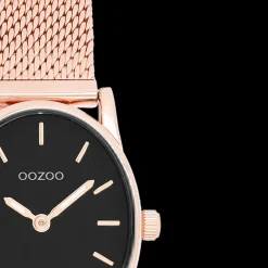 Rosé goudkleurige OOZOO horloge met metalen mesh armband - C20260