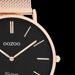 Rosé goudkleurige OOZOO horloge met metalen mesh armband - C9925