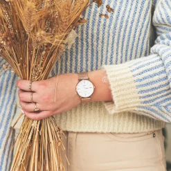 Rosé goudkleurige OOZOO horloge met metalen mesh armband - C9918