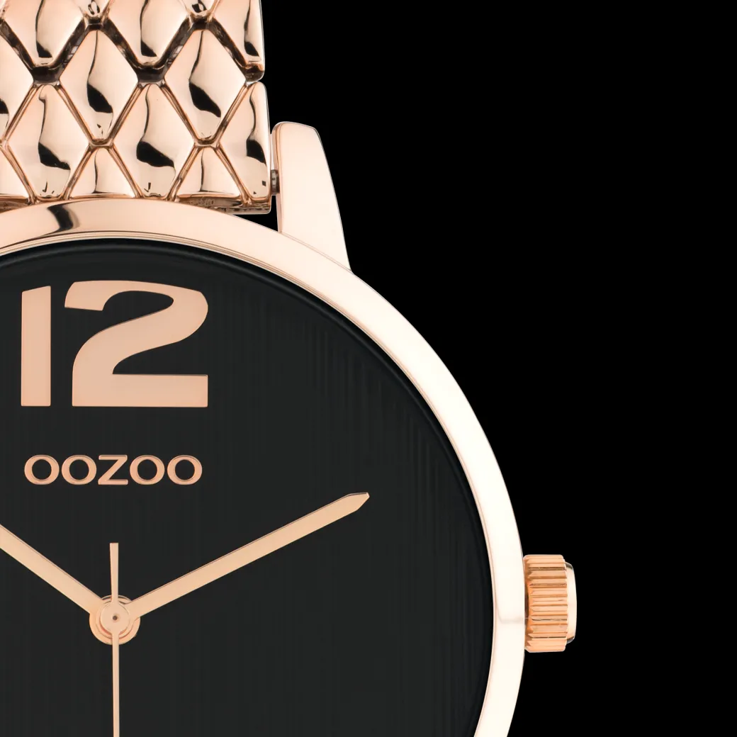 Rosé goudkleurige OOZOO horloge met roestvrijstalen armband - C11024