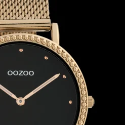 Rosé goudkleurige OOZOO horloge met metalen mesh armband - C20056