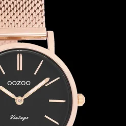 Rosé goudkleurige OOZOO horloge met metalen mesh armband - C20234