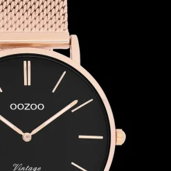 Rosé goudkleurige OOZOO horloge met metalen mesh armband - C9927