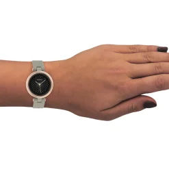 Rosé goudkleurige OOZOO smartwatch met taupe rubber band - Q00402