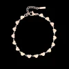 Rosé kleurige armband met hartjes