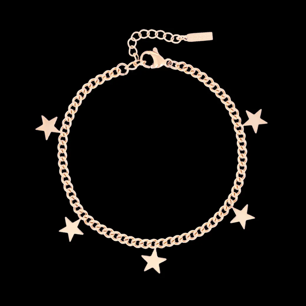 Rosé kleurige armband met sterretjes