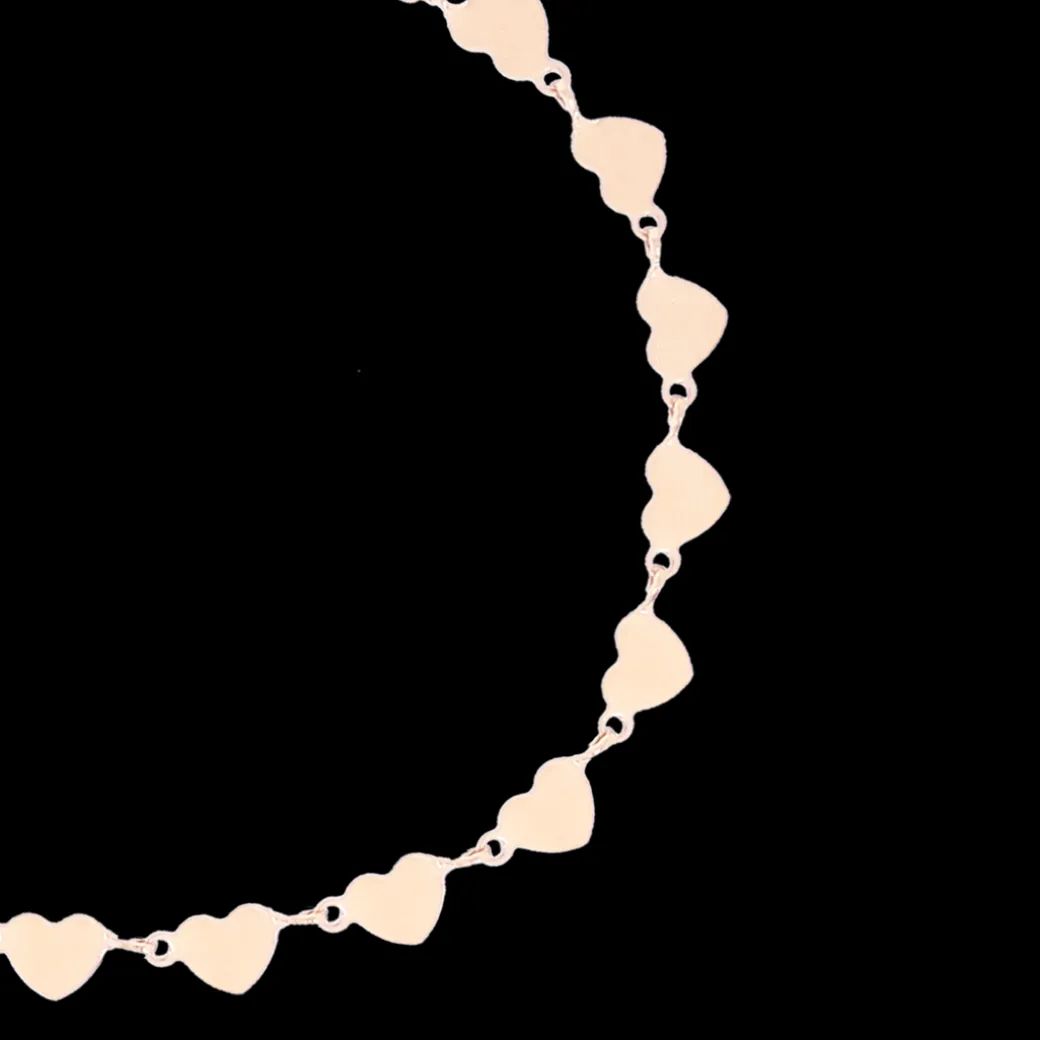 Rosé kleurige armband met hartjes
