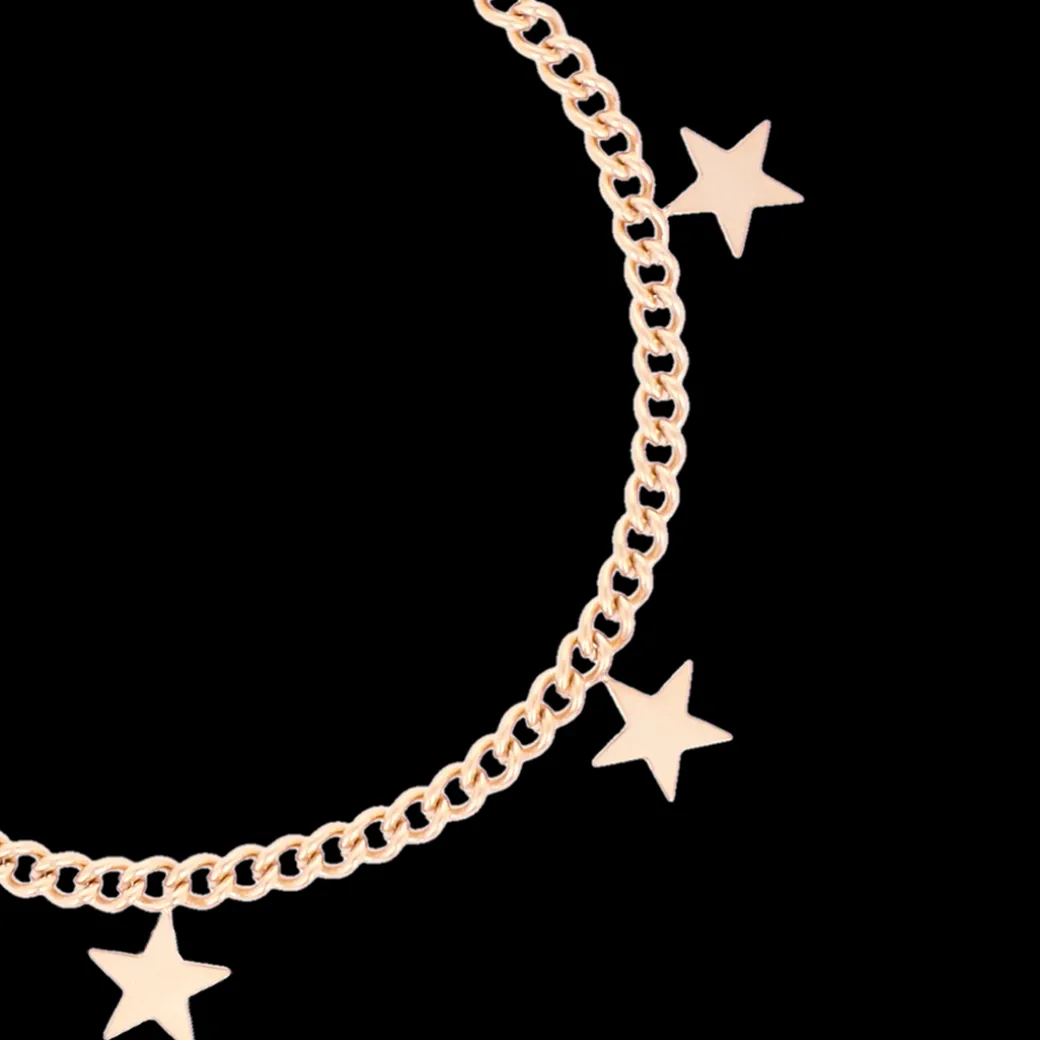 Rosé kleurige armband met sterretjes
