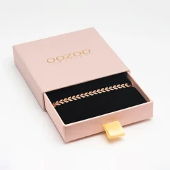 Rosé kleurige armband met V-schakel