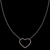 Rosé kleurige ketting met groot hart