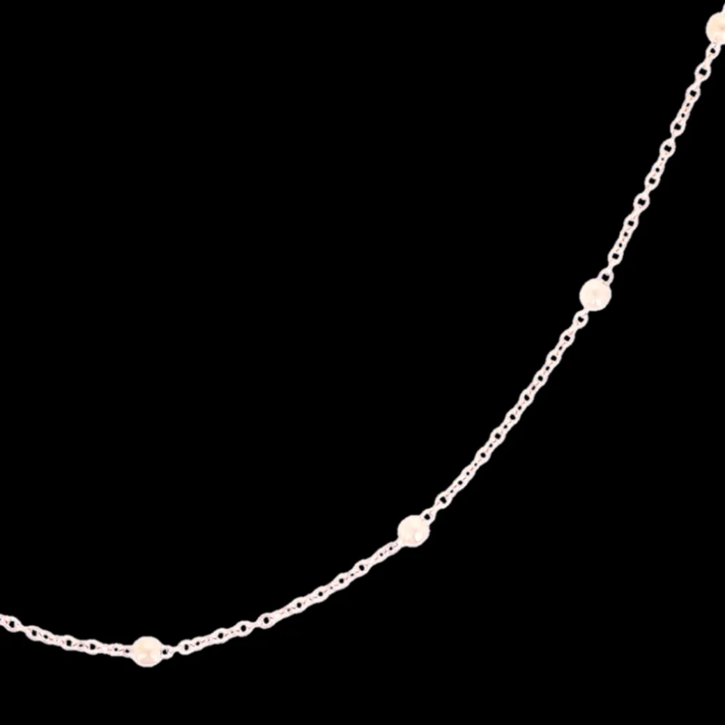 Rosé kleurige ketting met bolletjes