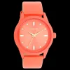 Roze schelpkleurige OOZOO horloge met leren band - C11285
