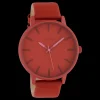 Sienna rode OOZOO horloge met leren band - C10381