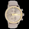 Taupe OOZOO horloge met leren band - C11315