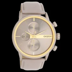 Taupe OOZOO horloge met leren band - C11315