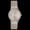 Taupe OOZOO horloge met metalen mesh armband - C20338