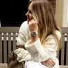 Taupe OOZOO horloge met roestvrijstalen armband - C20368