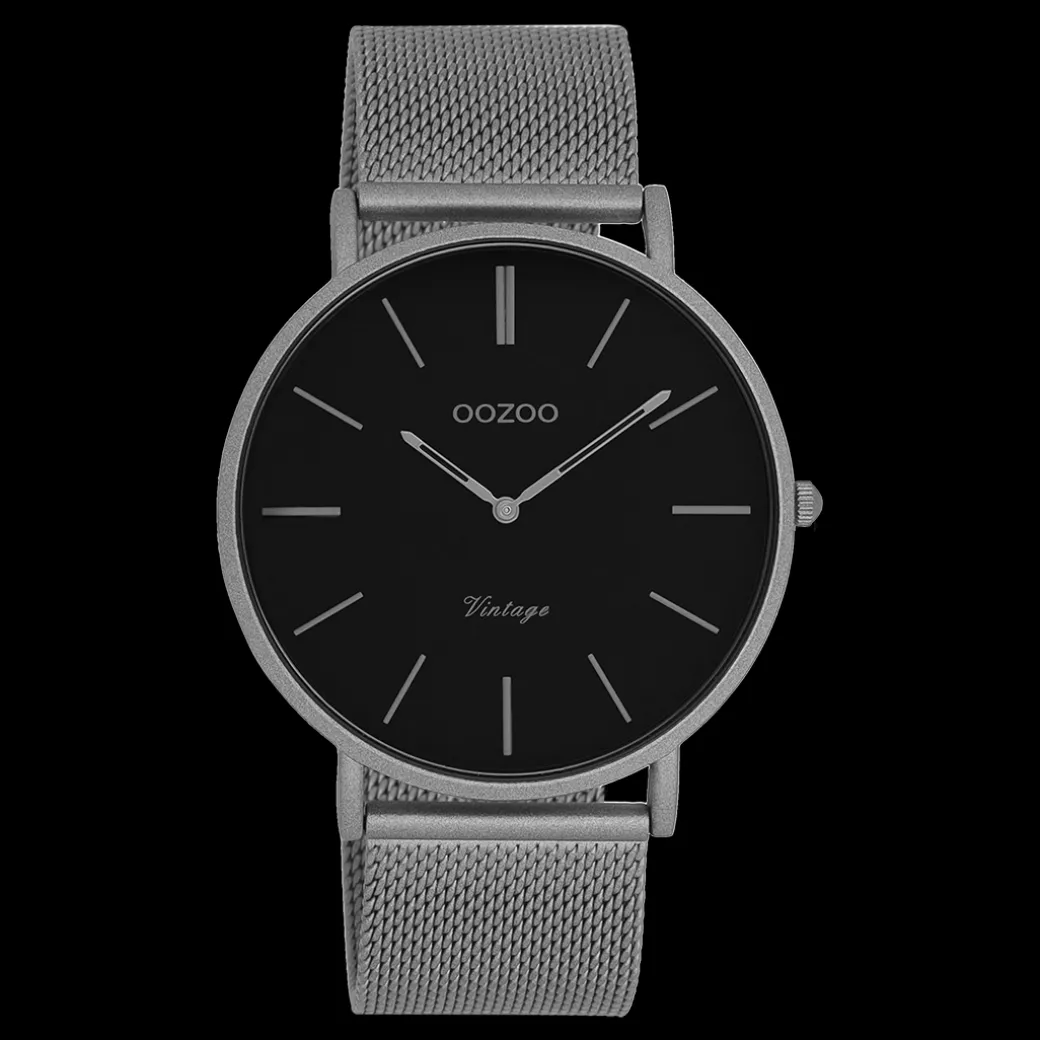 Titanium OOZOO horloge met metalen mesh armband - C9928