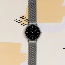 Titanium OOZOO horloge met metalen mesh armband - C9929