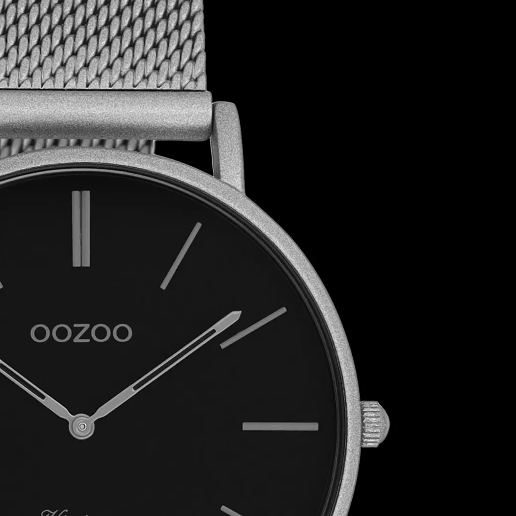 Titanium OOZOO horloge met metalen mesh armband - C9930